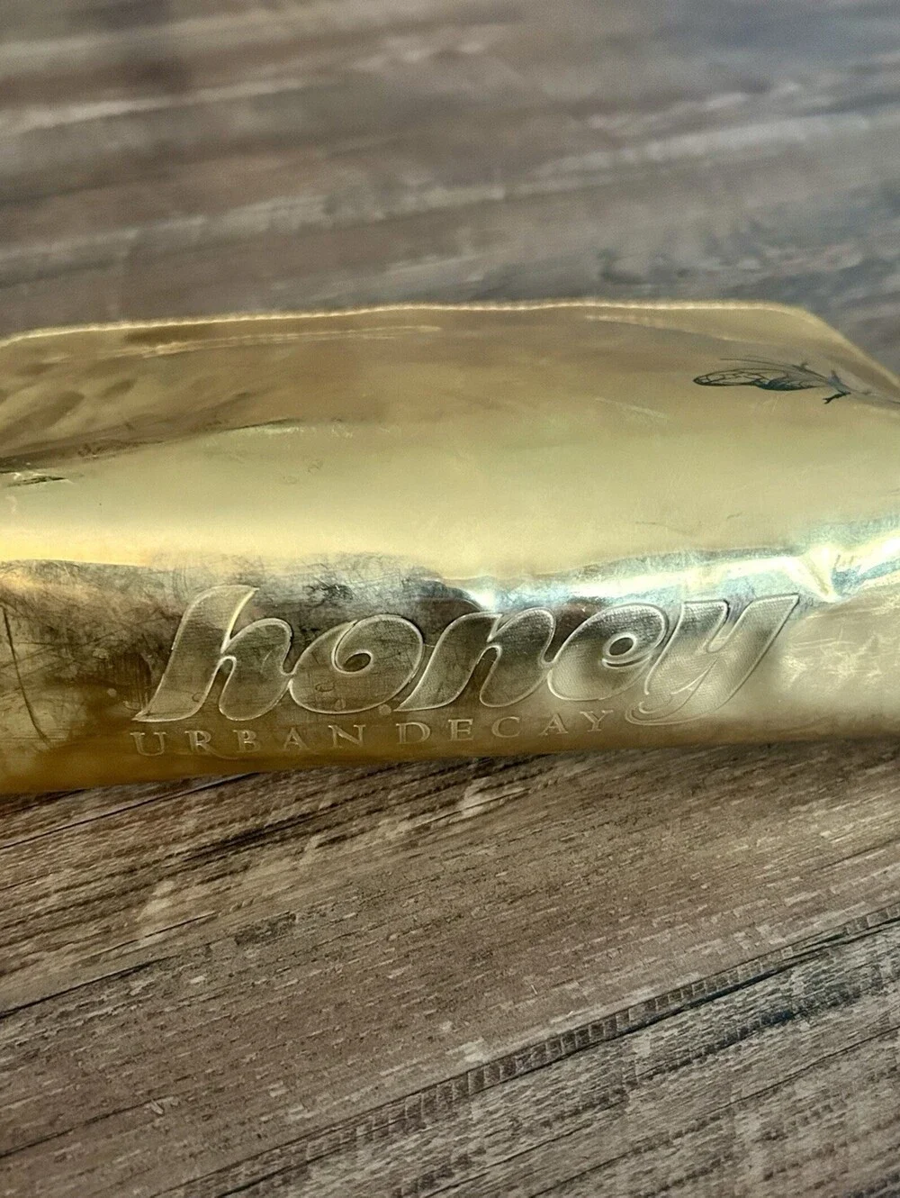 Exclusive Honey Gold Urban Decay Makeup Bag Matte&Shiny Gold